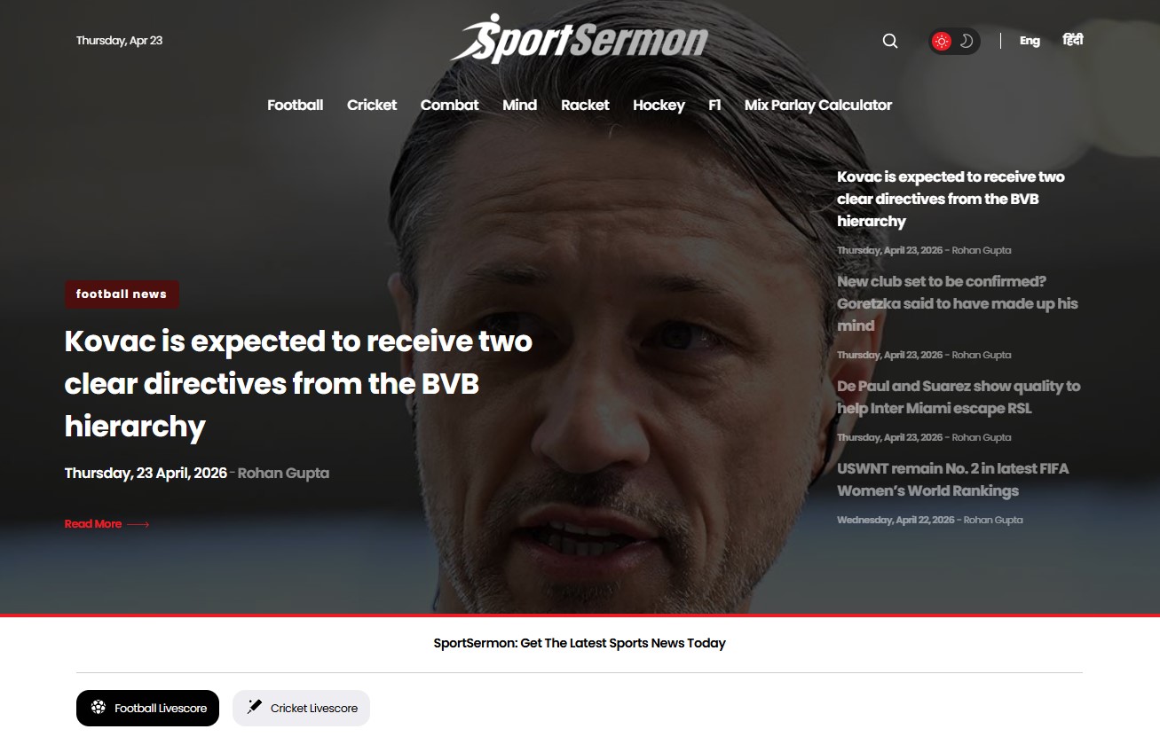 Indian Sports News and Cricket Prediction With Live Score