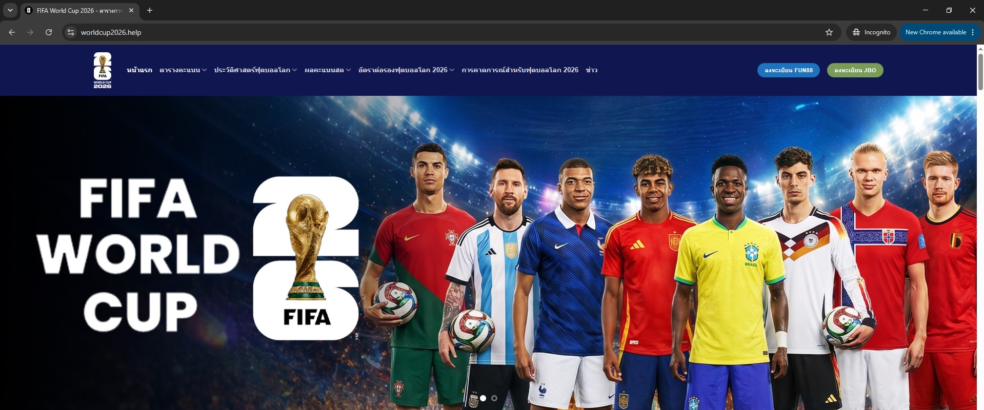 แทงบอลโลกนัดชิง Bet on World Cup final